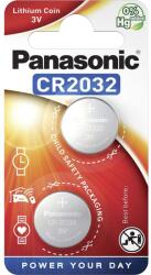 Panasonic CR2032 3V lítium gombelem 2db/csomag (CR-2032EL/2B) - lenser
