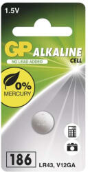 GP Batteries Alkáli gombelem LR43 (186) 1db/bliszter (B13861)