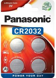 Panasonic CR2032 3V lítium gombelem 4db/csomag (CR2032EL-4B) - kontaktor