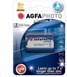 AgfaPhoto Power alkáli elem 9V, buborékfólia 1db (AP-6LR61-1B)