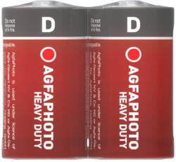 AgfaPhoto Heavy Duty féltartós góliát elem D SHRINK S2, 2 db (APFDS)