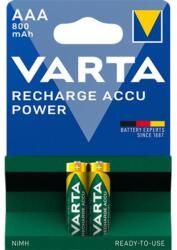 VARTA Tölthető elem, AAA mikro, 2x800 mAh, előtöltött, VARTA "Power (56703 101 402) - mystock
