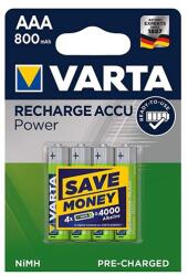 VARTA Akkumulátor mikro VARTA Recharge Accu Power AAA 4x800 mAh (56703101404) - vectraline