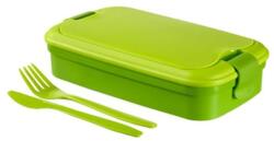 Keter Ételtartó, evőeszközzel, CURVER "Lunch&Go", zöld (khmu139) - irodaszer