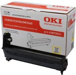 OKI Dobegység OKI 43870021 (C5850, C5950, MC560) , sárga (yellow), eredeti