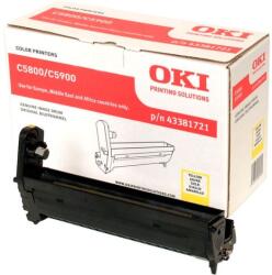 OKI Dobegység OKI 43381721 (C5800, C5900) , sárga (yellow), eredeti