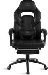 Spirit Of Gamer szék - MUSTANG Black (állítható dőlés/magasság; kihajtható lábtartó; max. 120kg-ig, fekete)
