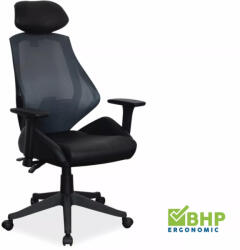 SIGNAL MEBLE Q-406 Ergonomikus Hálós Műbőr Forgószék Fekete Multiblock (SIG-OBRQ406C)