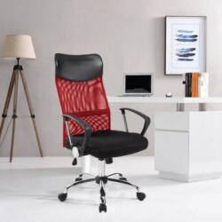 Ergonomikus irodai szék magasított háttámlával piros