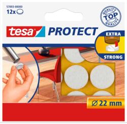 TESA Karcolásgátló filckorong, fehér, 12 db R22mm, Tesa (34336) - papirtmost