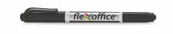 FlexOffice Alkoholos marker, 0, 4/1, 0 mm, kúpos, kétvégű, FLEXOFFICE "PM01", fekete (fopm01fk) - irodaszer