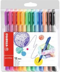 STABILO PointMAX 12db-os vegyes színű filctoll készlet (488/12-01) (488/12-01)