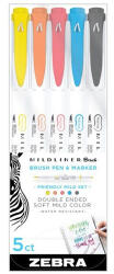 Zebra Ecsetirón Zebra Mildliner Brush&Marker Friendly 5-ös készlet (79505)