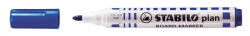 STABILO Táblamarker, 2, 5-3, 5 mm, kúpos, STABILO "Plan", kék (TST641411) - fapadospatron