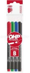 ICO OHP B 4db-os vegyes színű 2-3mm permanent marker (ICO_9580041000) (ICO_9580041000)