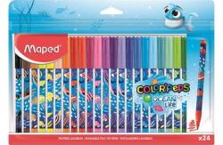 Maped Filctoll készlet, 2 mm, kimosható, MAPED "Color`Peps Ocean Life", 24 különböző szín (ima845703) - irodaszer