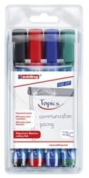 edding Flipchart marker készlet, 1, 5-3 mm, kúpos, EDDING "380", 4 különböző szín (TED380V4) - jatekotthon