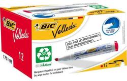 BIC Flipchart- és táblamarker, 1, 1-5, 6 mm, vágott, BIC "Velleda ecolutions", piros (BC904948) - irodaoutlet