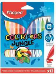 Maped Color'Peps Jungle Filctoll Készlet - 2, 8 mm, Kimosható, 12 Különböző Szín