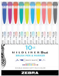 Zebra Ecsetirón Zebra Mildliner Brush&Marker 10-es készlet (Friendly, Refresh) (79501)