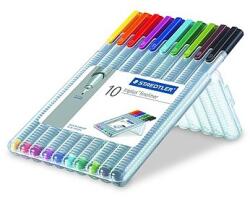 STAEDTLER Triplus Boksz tűfilc vízbázisú, napokig nem szárad be, kimosható 0, 3mm 10db-os készlet 334SB10