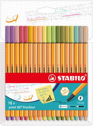 STABILO Tűfilc Stabilo Point 88 0, 4 mm 18 db-os klt. 8818-22-5 (8818-22-5)