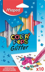 Maped Filctoll készlet 10 db-os, 2, 8 mm, kimosható, Maped Color Peps Glitter, csillámos (CRW-IMA847110)