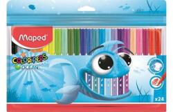 Maped Filctoll készlet, 2 mm, kimosható, MAPED "Color`Peps Ocean", 24 különböző szín (ima845722) - irodaszer