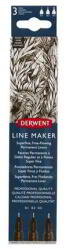 Derwent Line Marker Tűfilc Szett - 3 db, Fekete