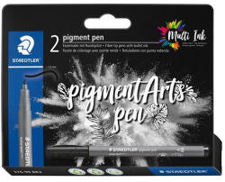 STAEDTLER Rostirón, 1 mm, kúpos, 2 db, STAEDTLER® "Pigment pen 376", intenzív fekete