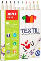 APLI Kids Textil 2, 9 mm TextilMarker - 10 db/ Csomag, Vegyes Színek