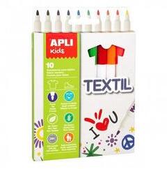 APLI Textilfilc, 2, 9 mm, APLI Kids "Markers Textil", 10 különböző szín (lca18220) - irodaszer