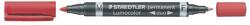 STAEDTLER Lumocolor Duo 0.6/1.5mm Alkoholos Marker - Piros