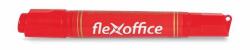 FlexOffice Alkoholos marker, 0, 8/6, 0 mm, kúpos/vágott, kétvégű, FLEXOFFICE "PM04", piros (fopm04p) - irodaszer