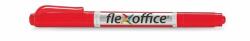 FlexOffice Alkoholos marker, 0, 4/1, 0 mm, kúpos, kétvégű, FLEXOFFICE "PM01", piros (fopm01p) - irodaszer