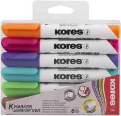 Kores K-MARKER tábla- és flipchart marker készlet, 6 szín (20802)
