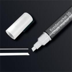 Sigel Folyékony krétamarker, vágott hegy, 1-5 mm SIGEL, fehér (SBA181) - irodaoutlet