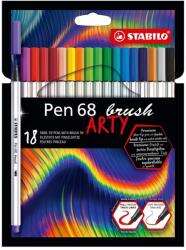 STABILO Pen 68 Brush ARTY Ecsetfilc Készlet - 18 db-os (568/18-21-20)