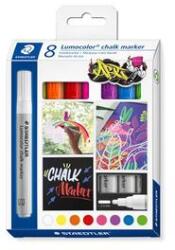 STAEDTLER Krétamarker készlet, 2, 4 mm, kúpos, STAEDTLER "Lumocolor® 344", 8 különböző szín (ts344c8) - irodaszer