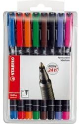 STABILO Ohpen Universal -M- Alkoholos Rostirón - Kerek Hegy, 1 mm, 8db-os Készlet (843/8)