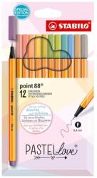 STABILO point 88 Pastellove 12 db-os tűfilc készlet (8812-7-7)