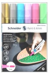Schneider Paint-It 320 Dekormarker Készlet - Akril, 4 mm, 6 Különböző Szín (120296)