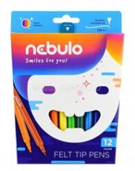 Nebulo vízbázisú 12db-os vegyes színű filctoll készlet (NEBULÓ_NFT-1-12) (NEBULÓ_NFT-1-12)