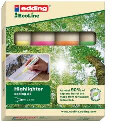 edding 24 Ecoline 2-5mm Szövegkiemelő 4db - Vegyes Színű