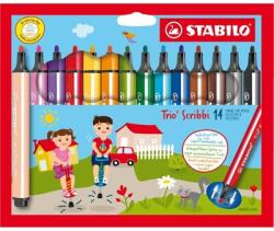 STABILO Trio Scribbi 14db-os vegyes színű filctoll készlet (368/14-01) (368/14-01)