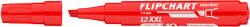 ICO Artip 12XXL Vízbázisú Vágott Flipchart Marker - 1-4 mm, Piros