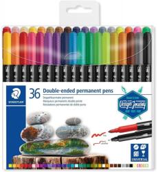 STAEDTLER "Twin-tip" tartós filctollak 36 szín, 0, 4/2, 0 mm, kétoldalas