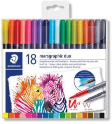 STAEDTLER Marsgraphic Duo Ecsetirón készlet 0.5-0.8/1.0-6.0 mm kétvégű 18 szín