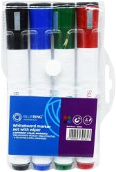 BLUERING Multifunkciós Kerek Táblamarker Készlet - 3 mm, Mágneses Törlővel, 4 Színben