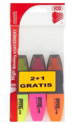 ICO Focus BL 1-4mm Szövegkiemelő Készlet - 3 db/Csomag, Vegyes Színek